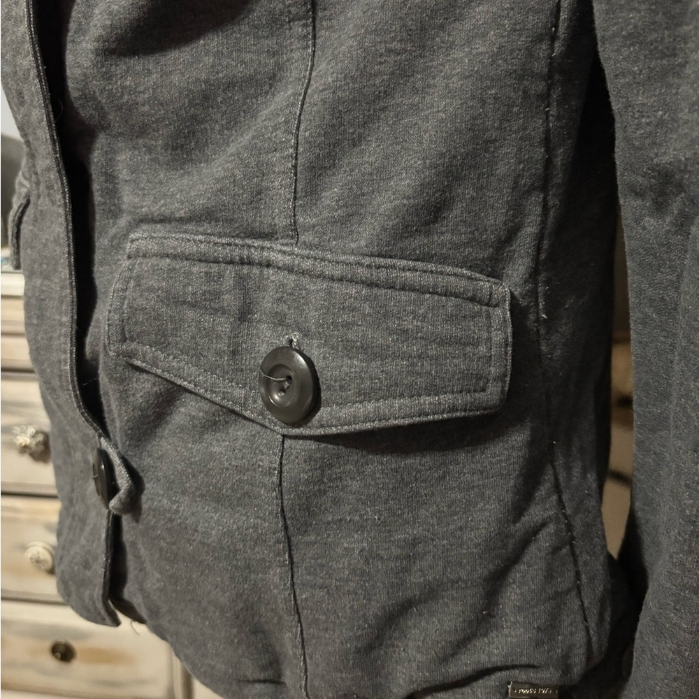 Roots Women's Charcoal Utility Jacket small #casual - Picture 4 of 10
